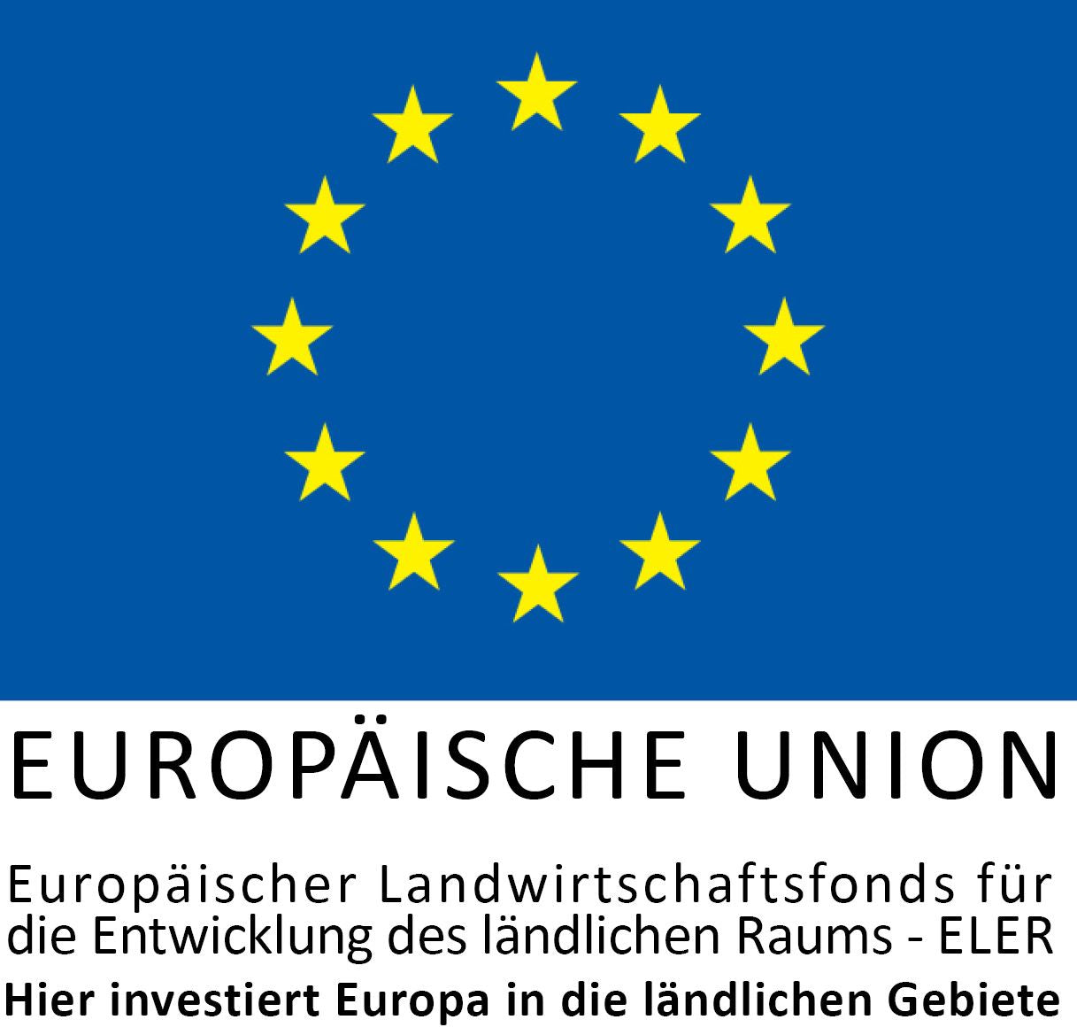 Logo des Europäischen Landwirtschaftsfonds für die Entwicklung des ländlichen Raums (ELER).