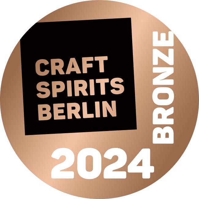 Bronzene Medaille von Craft Spirits Berlin aus dem Jahr 2024.